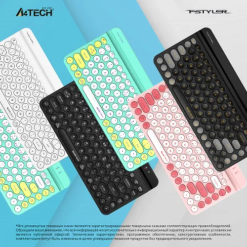 Клавиатура A4Tech Fstyler FBK30 белый USB беспроводная BT/Radio slim Multimedia (FBK30 WHITE) Клавиатура A4Tech Fstyler FBK30 белый USB беспроводная BT/Radio slim Multimedia (FBK30 WHITE)
